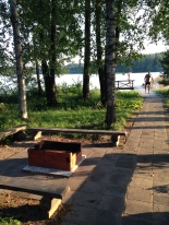 The dock we ran off of after we were too hot in the sauna (me: 2 mins in sauna, others: much longer)